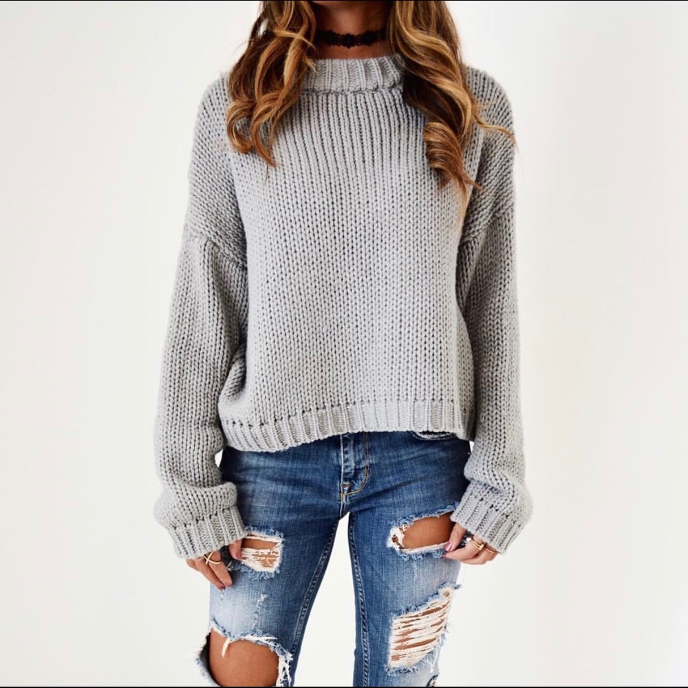 Grey Knitted Sweater